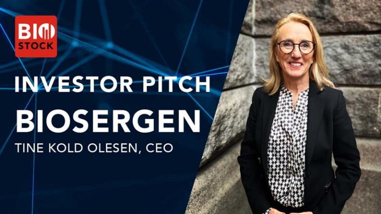 BioStock Investor Pitch: Biosergen – vd Tine Kold Olesen