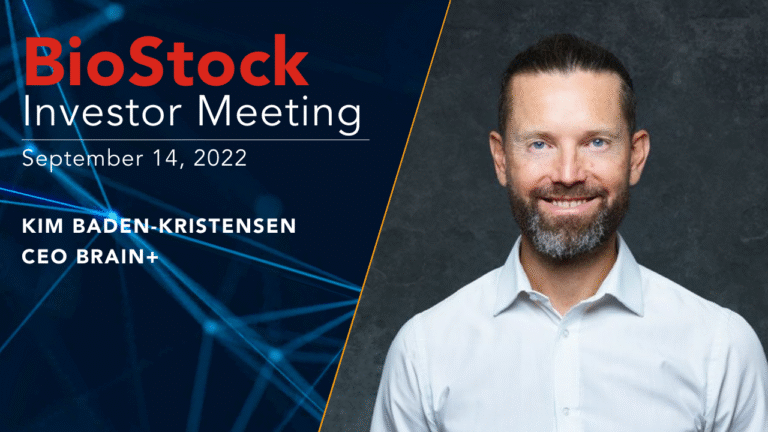 Brain+_KimBadenKristensen_BioStockInvestorMeeting