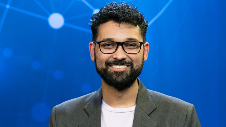 Prolevi Bio's CEO Sahil Gupta in BioStock's studio