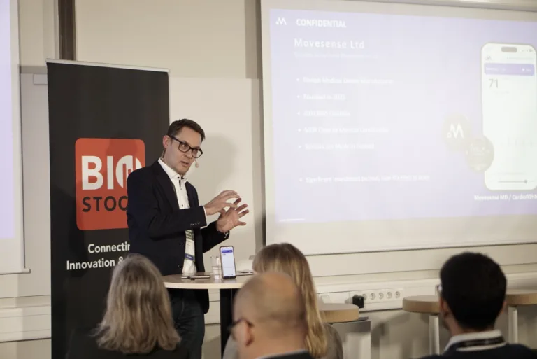 Jussi Kaasinen presents movesense at medtech summit