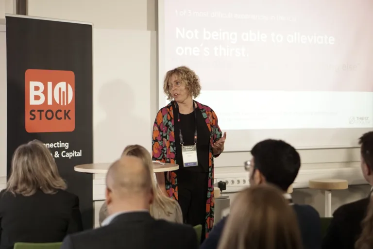 Jenny Svensson presenting Sitisolv at medtech summit 2026