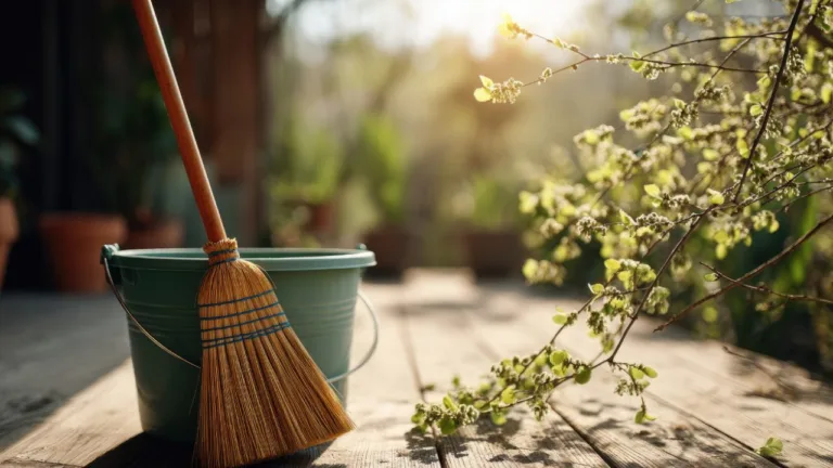 Broom and bucket